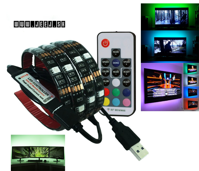 RGB LED pásik s ovládačom