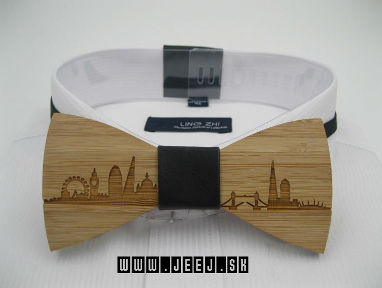 Drevený motýlik LONDON